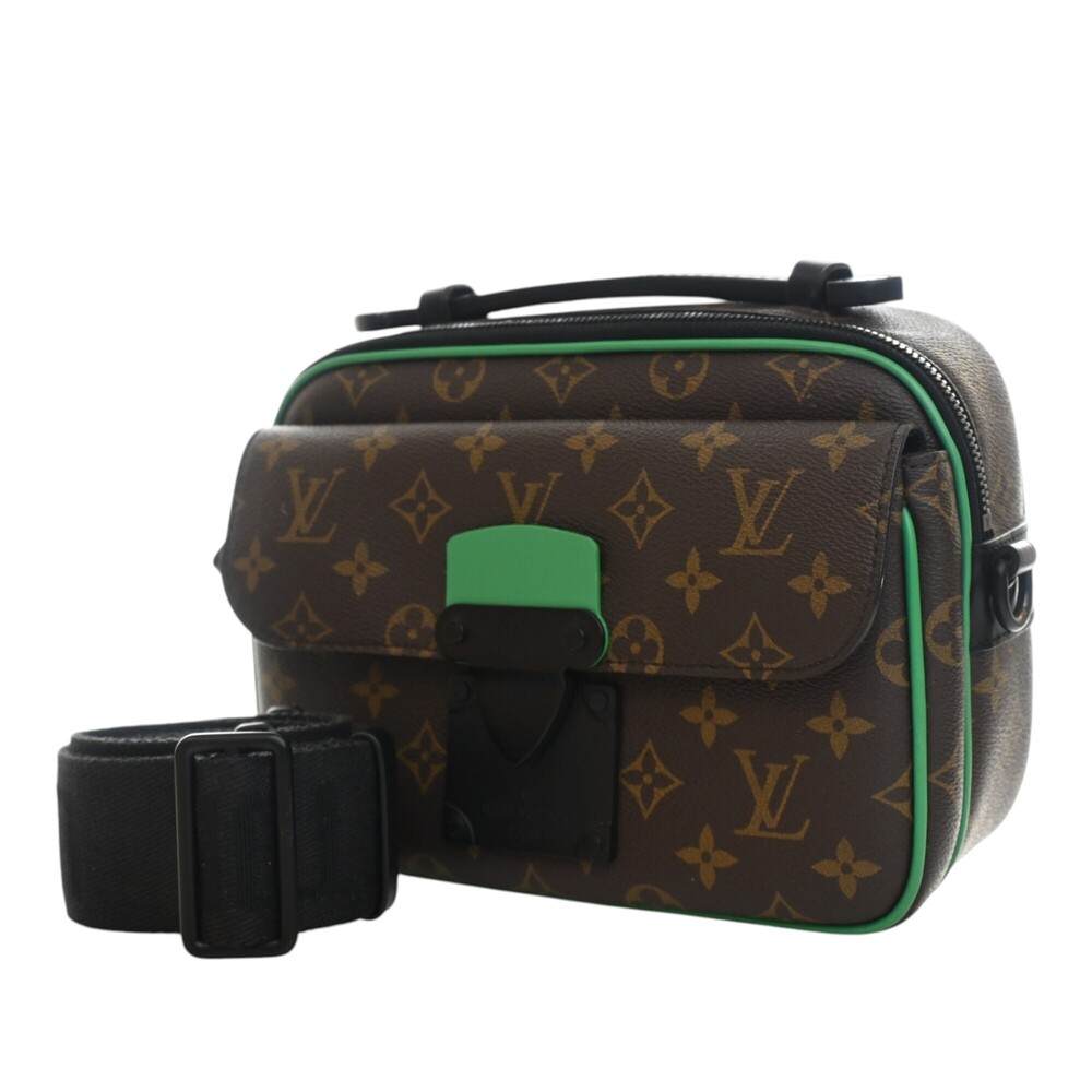 Pre-Loved Louis Vuitton Monogram Macassar S Lock Messenger Bag - Picture 3 of 12
